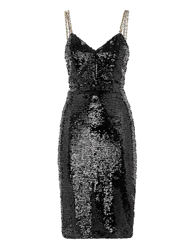 Midi Dress with Crystals Slim Midi Skirt